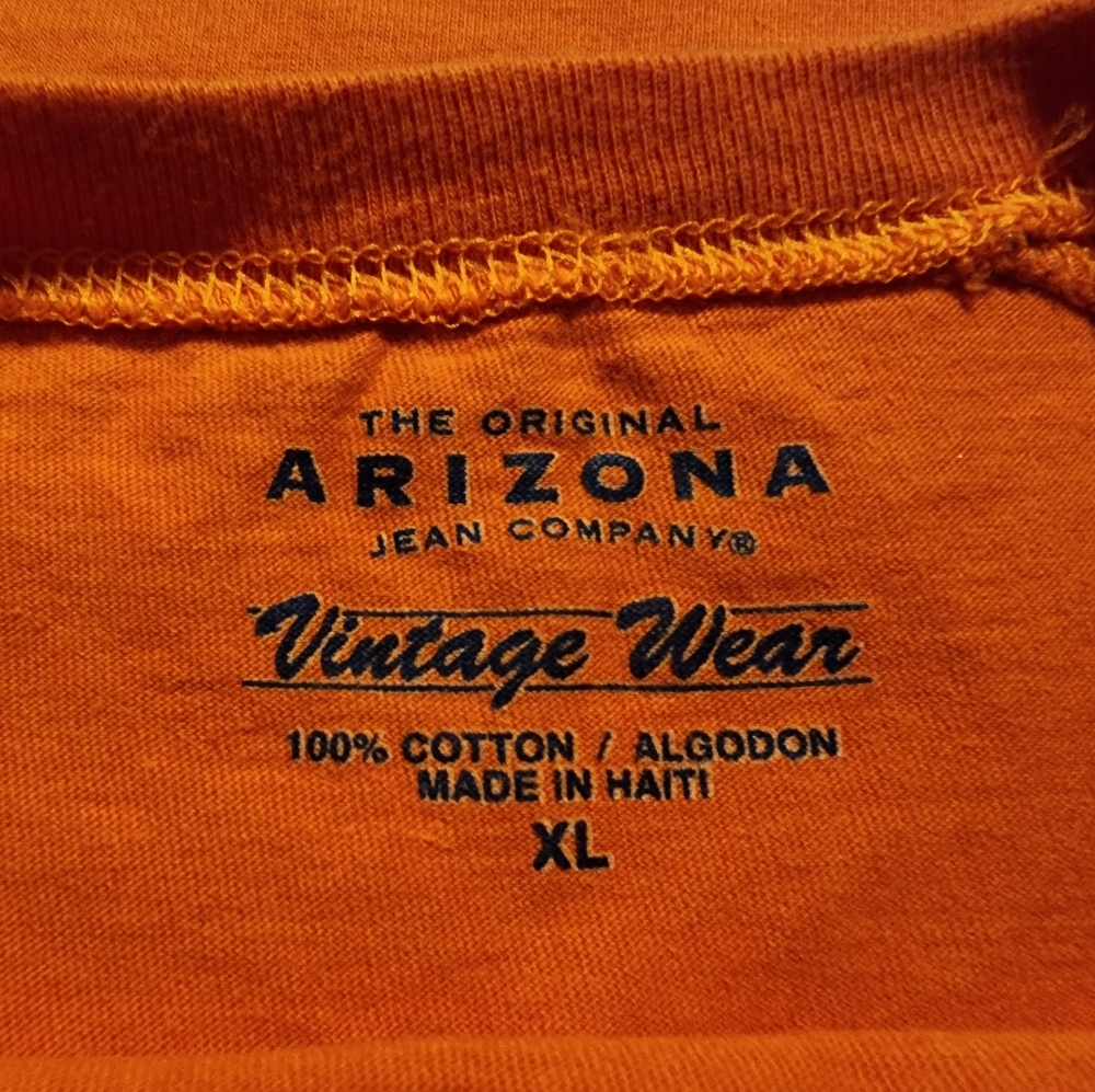 Arizona Tank Top Women's XL Orange Vintage Wear Round Neck Sleeveless Shirt - Picture 9 of 10
